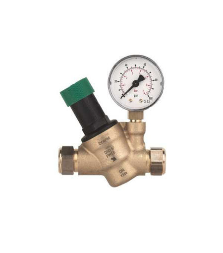 Honeywell DF04 22mm Pressure Reducing Valve C/w Guage