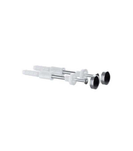 Viva Straight Floor Toilet Pan Fixing Kit (Chrome & white Cap)