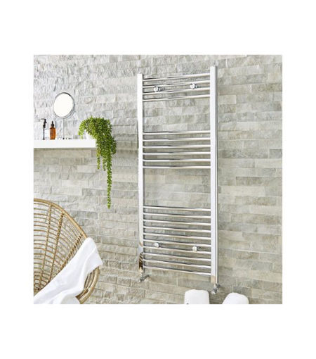Straight Towel Rail 400mm x 1000mm Chrome