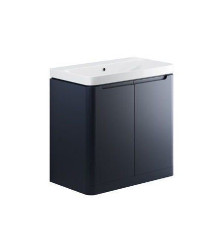Laburnum 805mm 2 Door Floor Standing Basin Unit - Matt Indigo