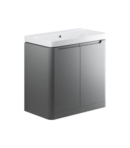 Laburnum 805mm 2 Door Floor Standing Basin Unit - Matt Grey