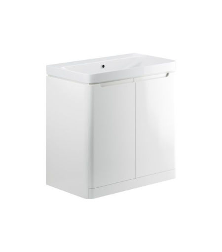 Laburnum 805mm 2 Door Floor Standing Basin Unit - White Gloss