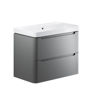 Laburnum 805mm 2 Drawer Wall Hung Basin Unit - Matt Grey