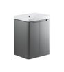 Laburnum 605mm 2 Door Floor Standing Basin Unit - Matt Grey