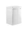 Laburnum 605mm 2 Door Floor Standing Basin Unit - White Gloss