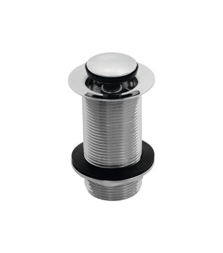 Unslotted Round Basin Waste - Chrome