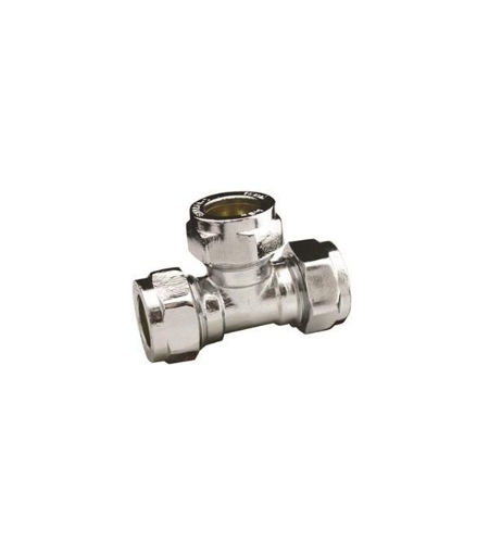 15mm Chrome Compression Equal Tee CCET‑15