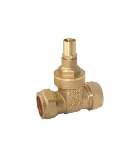 22mm GENBRA BS Lockshield Gate Valve BFGVLS-22