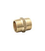 3/8" Brass Hex Nipple BRHN‑C Threaded Pipe Connector
