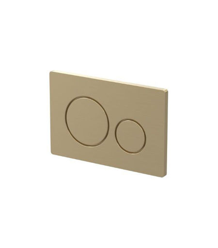 Round Push Button Flushplate - Brushed Brass