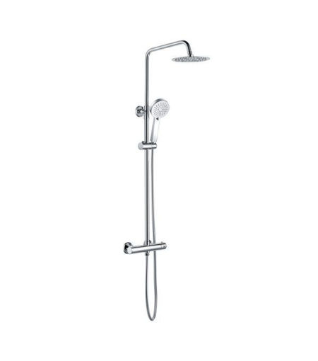 Havelock Round Thermostatic Bar Mixer w/Riser Kit - Chrome