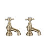 Taylor Bath Pillar Taps - Brushed Brass