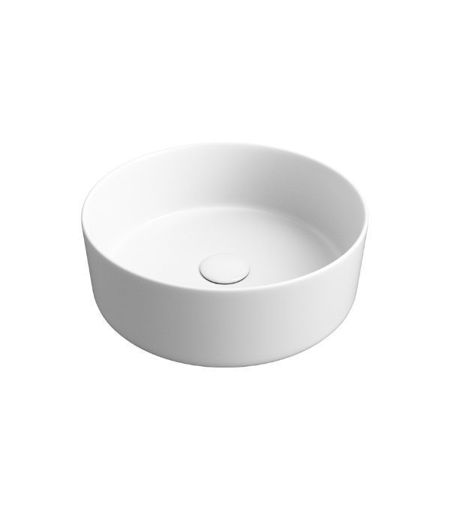 Huxley 355mm Ceramic Round Washbowl & Waste - Matt White