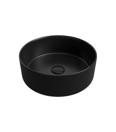 Huxley 355mm Ceramic Round Washbowl & Waste - Matt Black