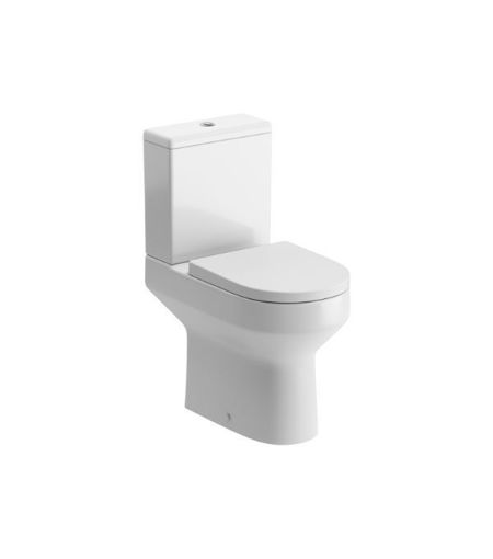 Larchwood Rimless Close Coupled Open Back Comfort Height WC & Soft Close Seat