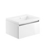 Carton 615mm 1 Drawer Wall Hung Basin Unit Inc. Basin - White Gloss