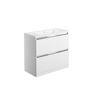 Carton 815mm 2 Drawer Floor Standing Basin Unit Inc. Basin - White Gloss