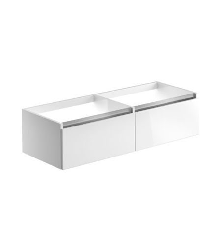 Carton 1200mm Wall Hung Basin Unit Run (No Top) - White Gloss