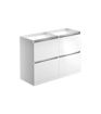 Carton 1200mm Floor Standing Basin Unit Run (No Top) - White Gloss