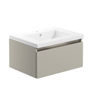 Carton 615mm 1 Drawer Wall Hung Basin Unit Inc. Basin - Latte