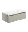 Carton 815mm 1 Drawer Wall Hung Basin Unit Inc. Basin - Latte