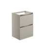 Carton 600mm 2 Drawer Floor Standing Basin Unit (No Top) - Latte