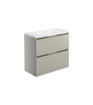 Carton 815mm 2 Drawer Floor Standing Basin Unit Inc. Basin - Latte