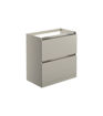Carton 800mm 2 Drawer Floor Standing Basin Unit (No Top) - Latte