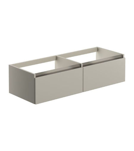 Carton 1200mm Wall Hung Basin Unit Run (No Top) - Latte