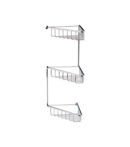 Steele 3-Tier Corner Shower Caddy - Chrome