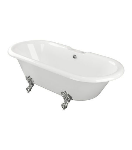 Wittlich Freestanding 1690x740x620mm 2TH Bath w/Feet - White