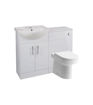Vivian 650mm Basin Unit & WC Unit Pack - White Gloss