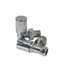 Patterned Chrome Radiator Valves - Angled