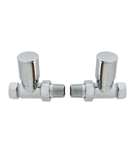 Picture of  Patterned Chrome Radiator Valves - Straight