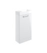 Avon 410mm Floor Standing 1 Door Basin Unit & 1TH Basin - White Gloss