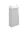Avon 410mm Floor Standing 1 Door Basin Unit & 1TH Basin - Grey Gloss