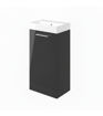 Avon 410mm Floor Standing 1 Door Basin Unit & 1TH Basin - Anthracite Gloss