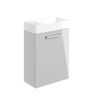 Avon 410mm Wall Hung 1 Door Basin Unit & 1TH Basin - Grey Gloss