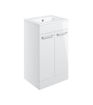 Avon 510mm Floor Standing 2 Door Basin Unit & 1TH Thin Edge Basin - White Gloss