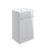 Avon 510mm Floor Standing 2 Door Basin Unit & 1TH Thin Edge Basin - Grey Gloss