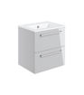 Avon 510mm Wall Hung 2 Drawer Basin Unit & 1TH Thin Edge Basin - Grey Gloss