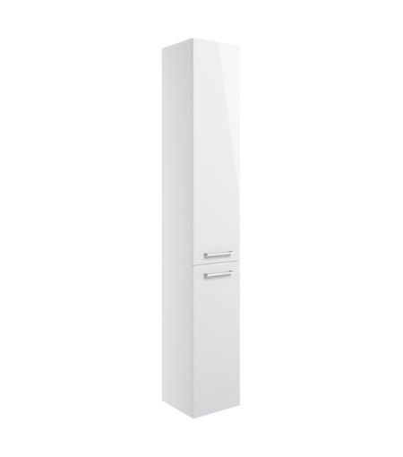 Avenue 350mm Floor Standing 2 Door Tall Unit - White Gloss