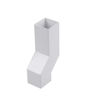 Wavin Osma SquareLine 4T838W Pipe Wall Offset White