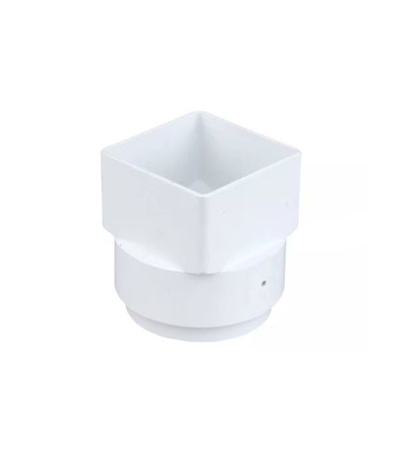 Wavin Osma SquareLine 4T837W Outlet Adaptor Square to Round White