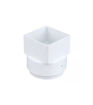Wavin Osma SquareLine 4T837W Outlet Adaptor Square to Round White