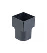 Wavin Osma SquareLine 4T836B Drain Adaptor Square to Round Black