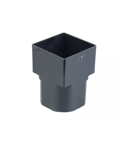Wavin Osma SquareLine 4T836B Drain Adaptor Square to Round Black