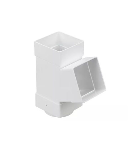 Wavin Osma SquareLine 4T835W Pipe Branch 67.5 deg White