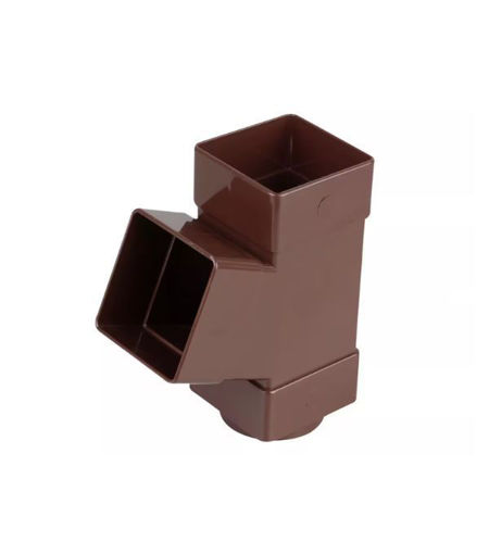 Wavin Osma SquareLine 4T835N Pipe Branch 67.5 deg Brown