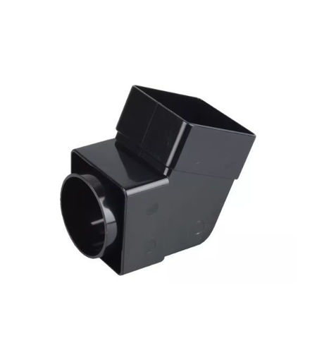 Wavin Osma SquareLine 4T825B Offset Bend Socket Black